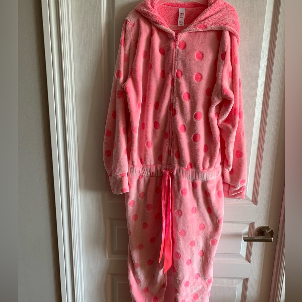 Justice fleece onesie size 14-16 Girls